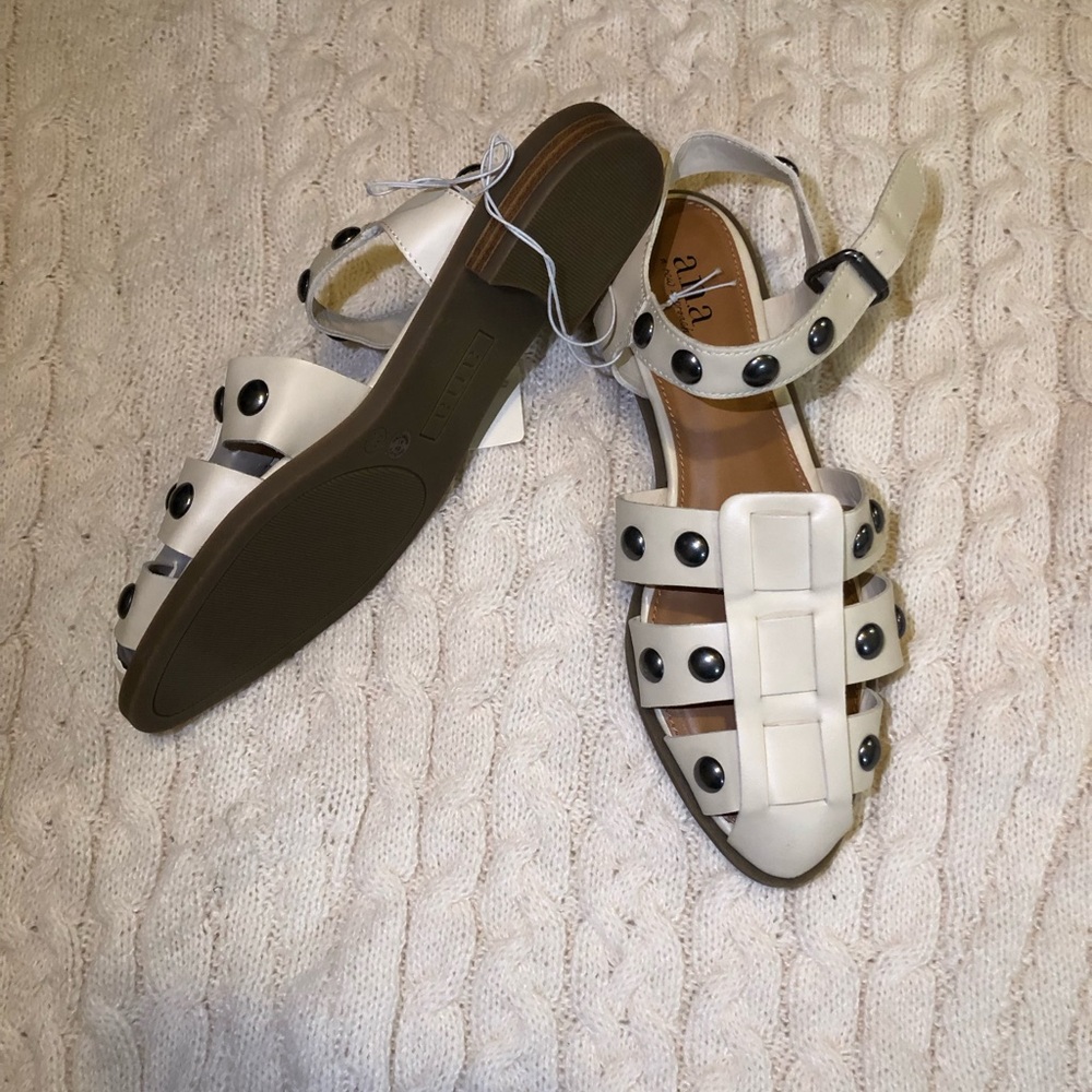 Studded Strappy Flat Sandals